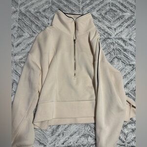 Cream Quarter-Zip Hoodie